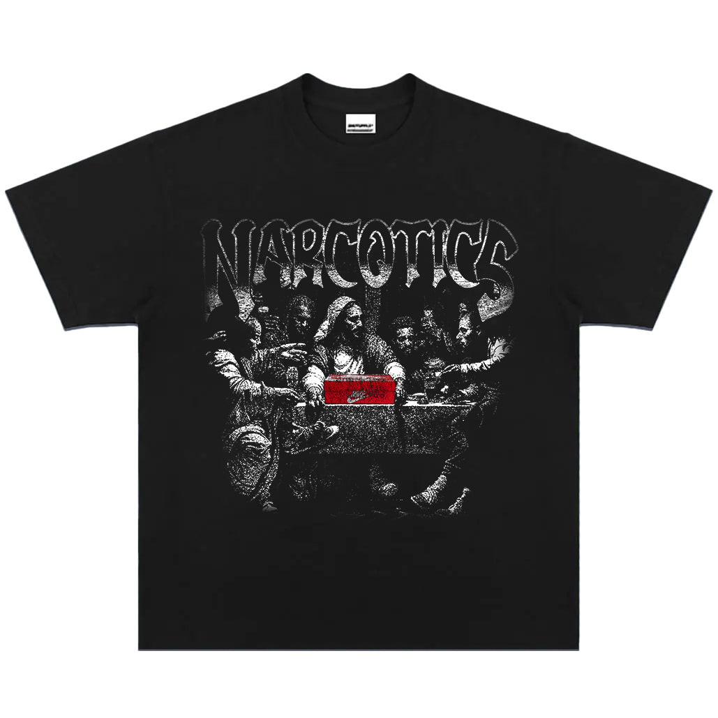 Narcotics Last Supper Graphic Tee | Streetwear Vintage T-Shirt | Hypebeast