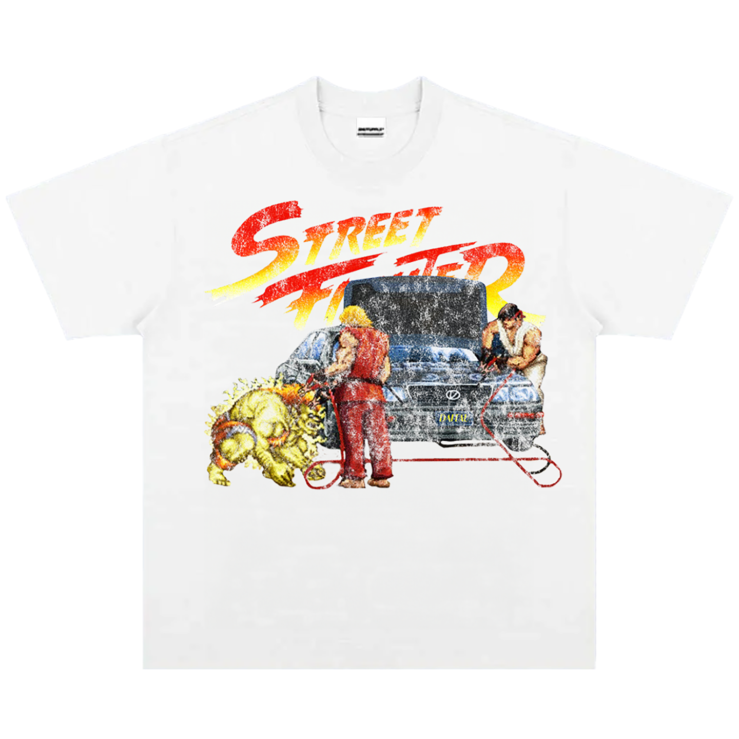 Street Fighter Jump Start Vintage T-Shirt | Retro Gaming Car Graphic Tee