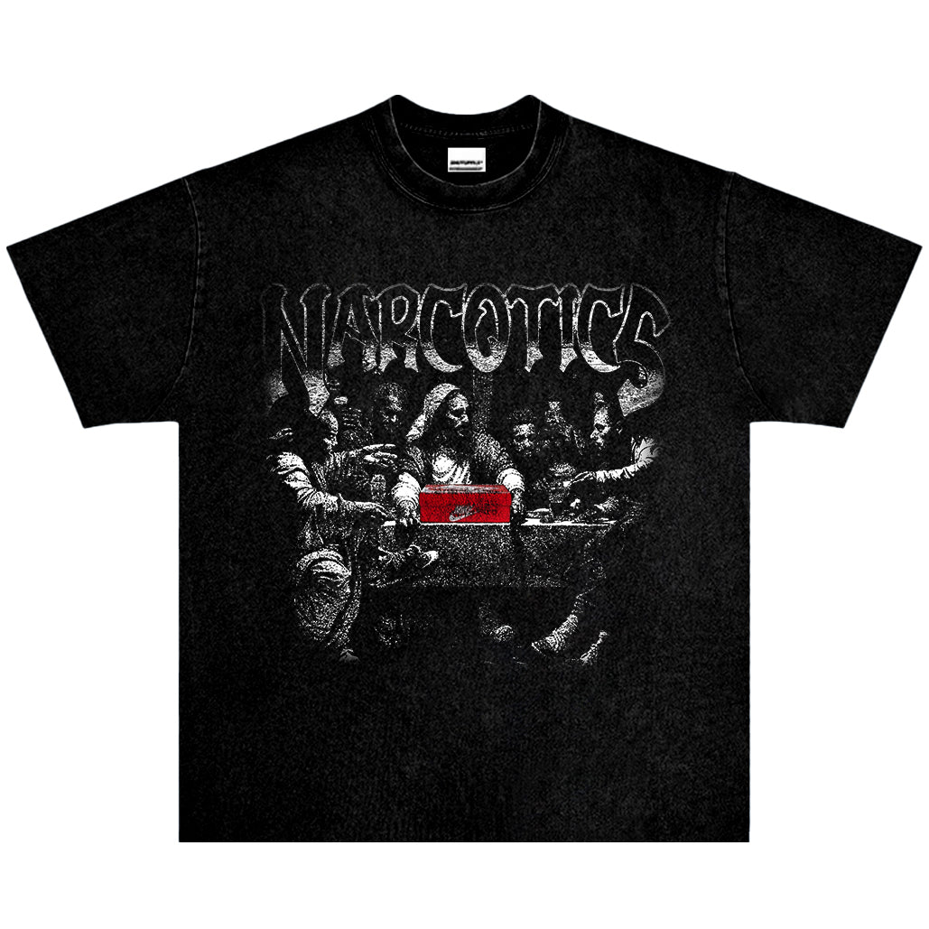 Narcotics Last Supper Graphic Tee | Streetwear Vintage T-Shirt | Hypebeast