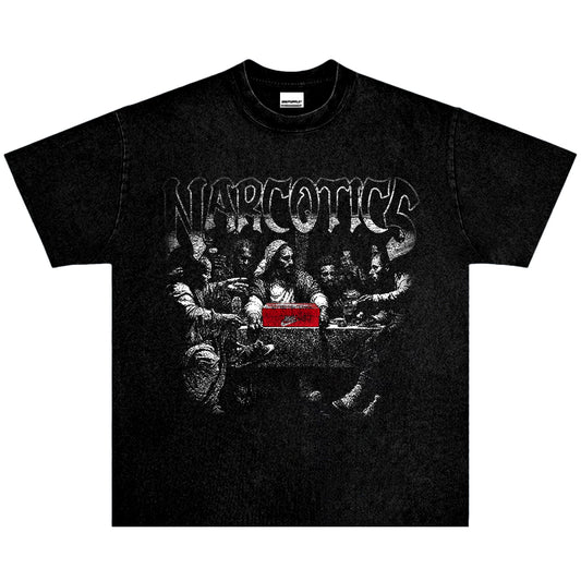 Narcotics Last Supper Graphic Tee | Streetwear Vintage T-Shirt | Hypebeast