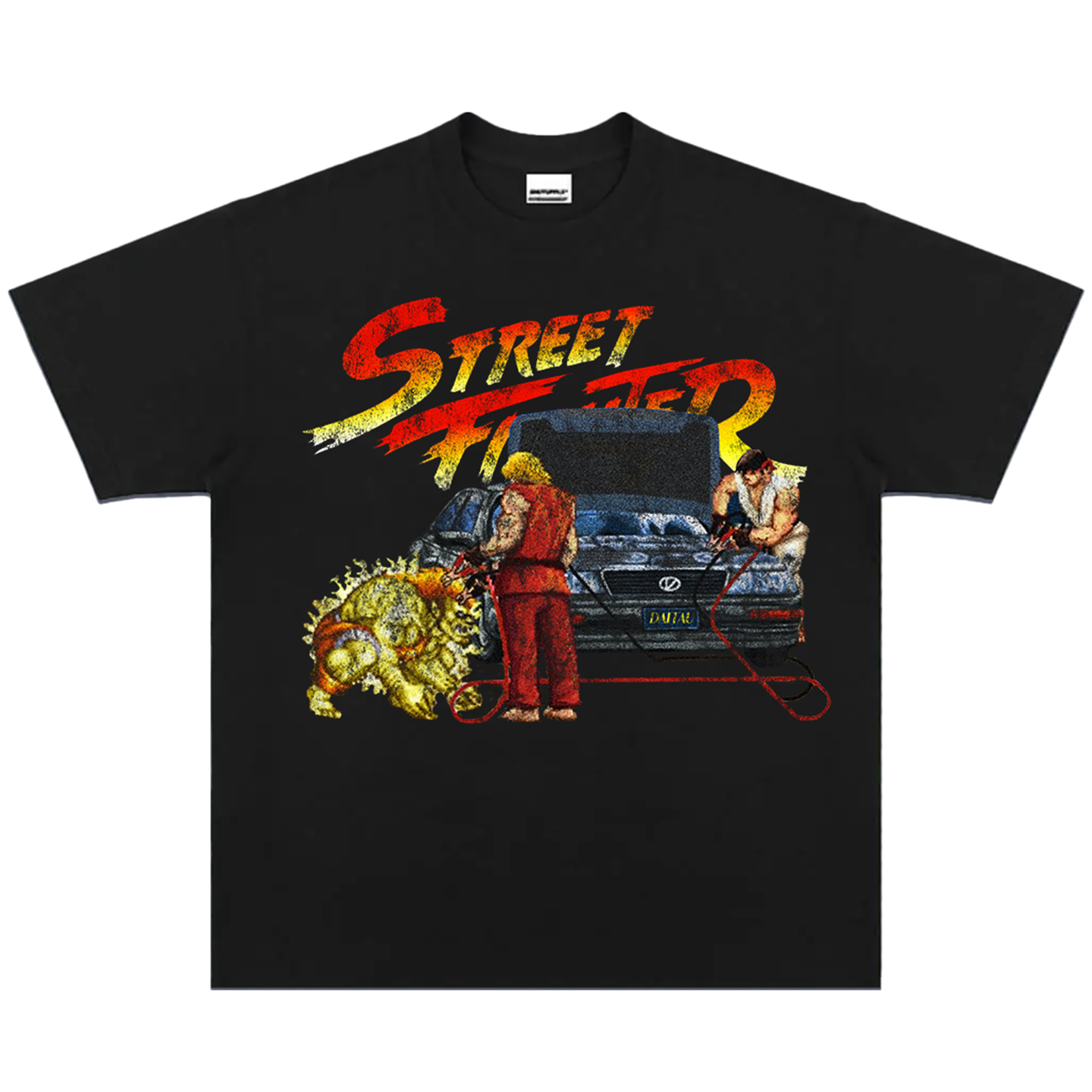 Street Fighter Jump Start Vintage T-Shirt | Retro Gaming Car Graphic Tee